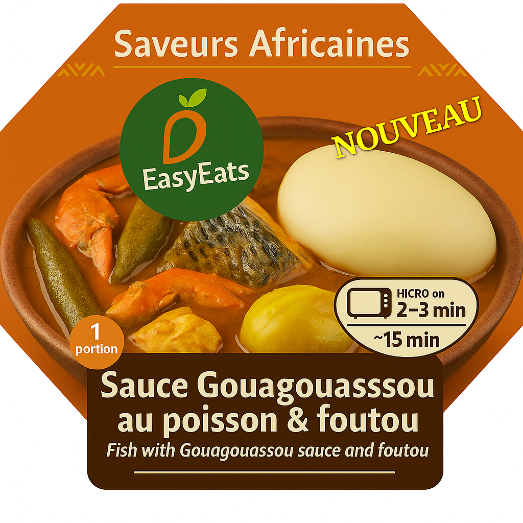 Sauce Gouagouassou au poisson & foutou