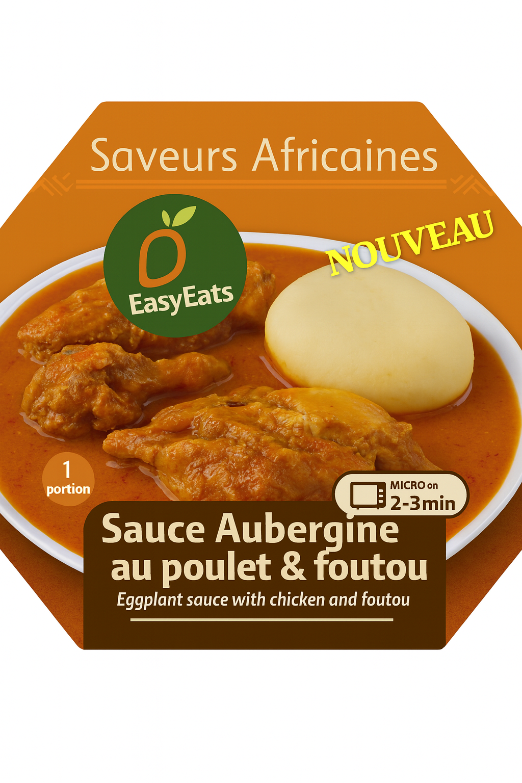 Sauce aubergine au poulet & foutou